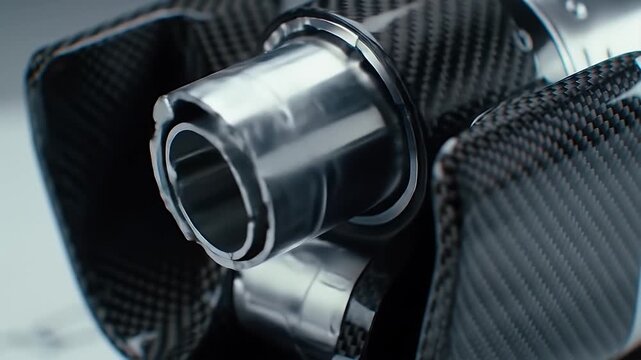 Carbon fiber pipe detail.