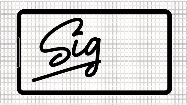 Digital property signature on white tablet for real estate