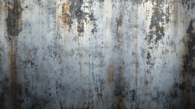 timeworn. Close-up of aged metal surface showing intricate rust and scratch details under focused lighting. safety posters.