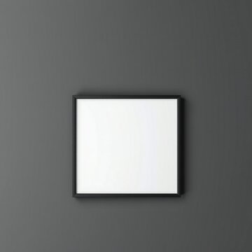 A white square with a black border on a gray background
