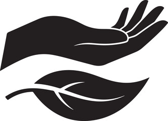 Obraz premium Hand holding leaf green nature