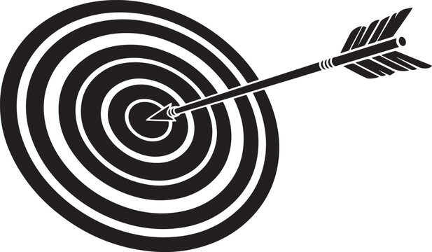 Target with arrow bullseye archery