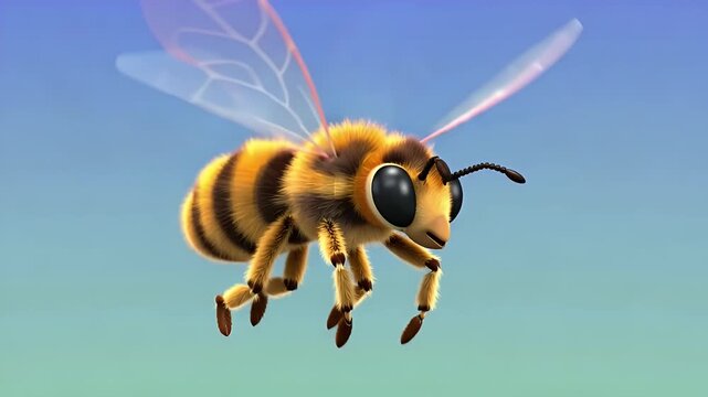 Bee in flight.
