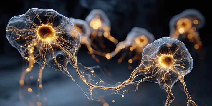 Artificial intelligence concept, neural network and data processing, futuristic digital technology