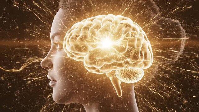 human brain activity illustration