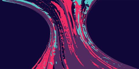 neon background brush game blue pink purple banner abstract paint stain vintage modern car wrap sticker, Modern. © Arya