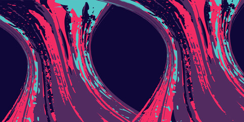 neon background brush game blue pink purple banner abstract paint stain vintage modern car wrap sticker, Modern. © Arya