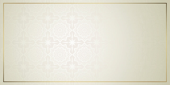 White abstract background with an Eid al-Adha concept. Modern Islamic ornamental design. Background with Islamic holiday theme. Vector illustration eps. 3