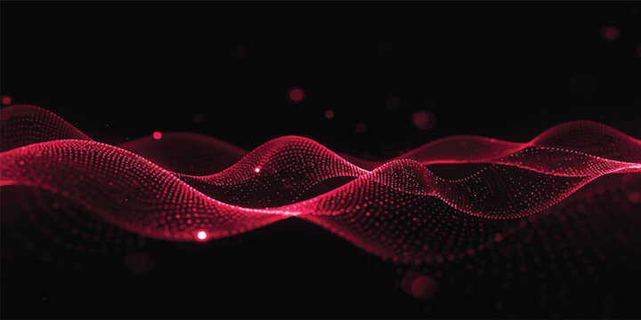 Abstract red glowing background with dynamic black lines and fractal motion design featuring a smoke effect and wavy fire patterns for a high energy art illustration