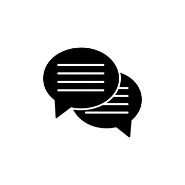 Comment section discussion icon representing user conversation and feedback Vector illustration
