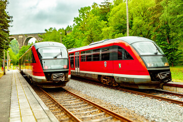 Fototapeta premium train on the railway