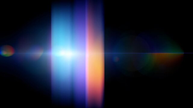 Abstract animation dark with background refraction effect loop looping render gradient futuristic iridescent shape create glowing vertical prism and soft lens flare looping animation that evokes