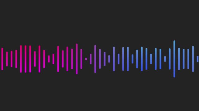 Audio Equalizer Displaying a Vibrant Gradient from Pink to Blue