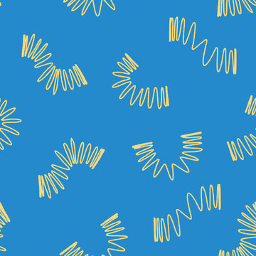 Outline Vector Slinky Pattern Repeat Seamless for Wallpaper Background Cover Packaging