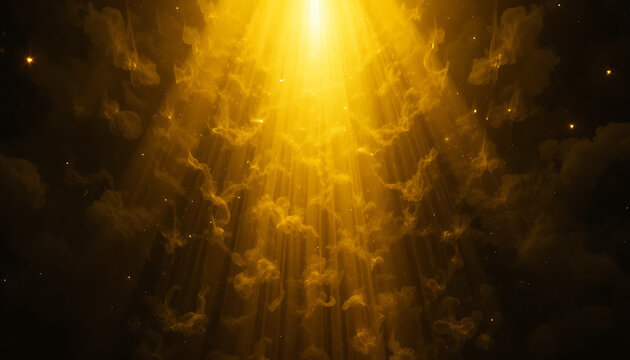 sun rays in the dark sun rays shining through the clouds beautiful background 