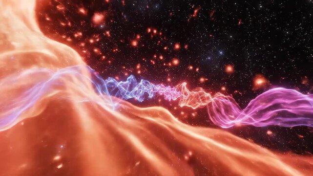 Cosmic fabric of glowing energy