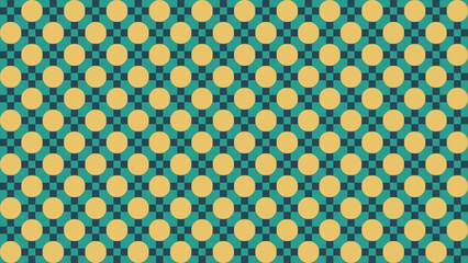 Naklejka premium Abstract Geometric Pattern of Circles and Squares vector background