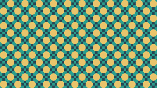 Abstract Geometric Pattern of Circles and Squares vector background