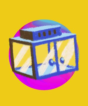 a glass box for storing