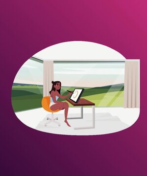 vector illustration of a modern living room