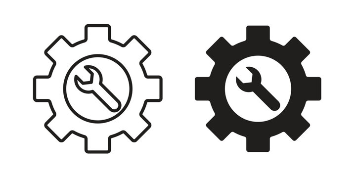 Business development icon symbols, Solid black and editable stroke icons