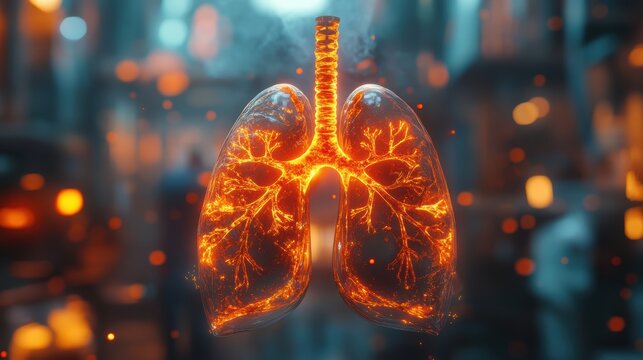 Abstract Lungs with red human bronchial tree structure. Lungs anatomy,left and right bronchus, bronchioles,Medicine cure tuberculosis, pneumonia, asthma. Abstract health care medical concept.