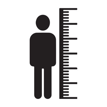 Man tall scale icon Vector. Tall person icon. Height symbol illustration