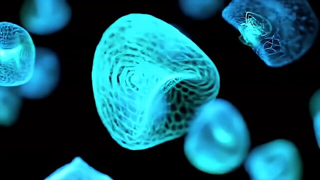 Blue Abstract Cells.