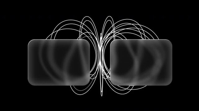 Magnetic field lines between two repelling poles