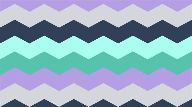 Horizontal Chevron Pattern with Teal Purple and Navy Zigzag Lines