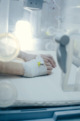 Fototapeta premium Patient Hand With IV Drip