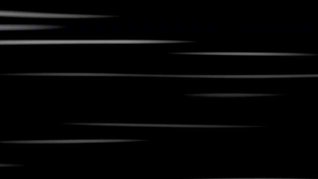Horizontal line motion graphic on alpha channel. Radial speed or action lines anime comic background. 4K comic book speed lines motion background, Anime speed line animation on alpha channel. 4K Video