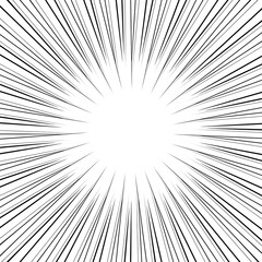 Obraz premium sunburst explosion with radiant light beams spreading outward from a glowing center. This high-energy visual captures the essence of power, impact, speed, and illumination, making it ideal for themes 