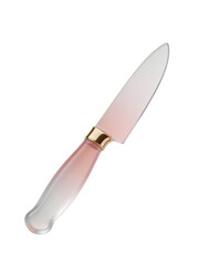 Fototapeta premium [Transparent Background PNG]Pink and White Gradient Handle Kitchen Knife