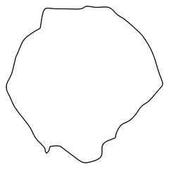 Fototapeta premium Lesotho map outline