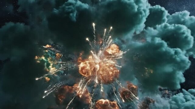 Massive Fireball Explosion Unleashing Intense Heat and Powerful Destructive Force