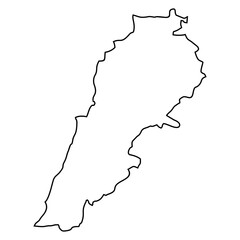 Obraz premium Lebanon Country Map Outline