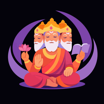Brahma en meditaci&oacute;n y creaci&oacute;n