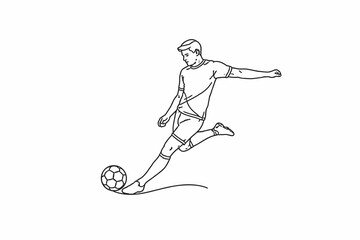 Jugador de fútbol en acción © Daniel