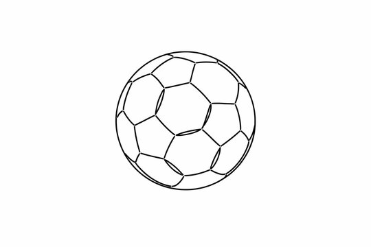 Bal&oacute;n de f&uacute;tbol minimalista en l&iacute;nea
