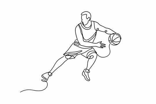 basketball player performing a crossover dribble