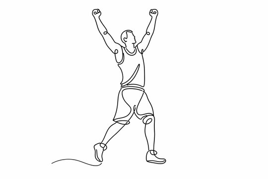 Jugador de baloncesto en celebraci&oacute;n