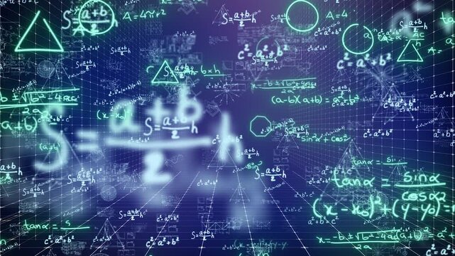 Mathematical equations and physical formula elements
