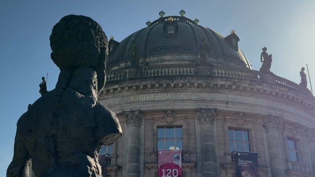 Statue near Bode Museum, Berlin, captured on a clear day