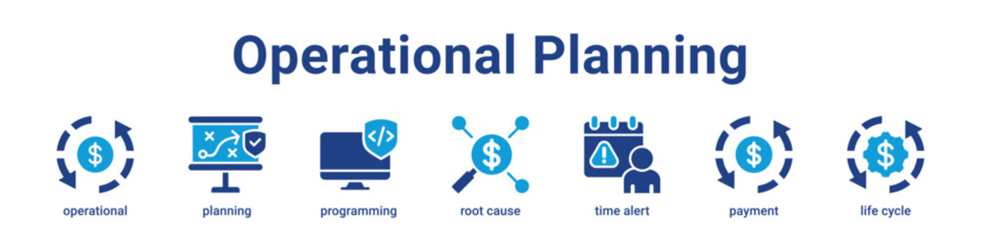 Operational Planning Icon Banner and Collection