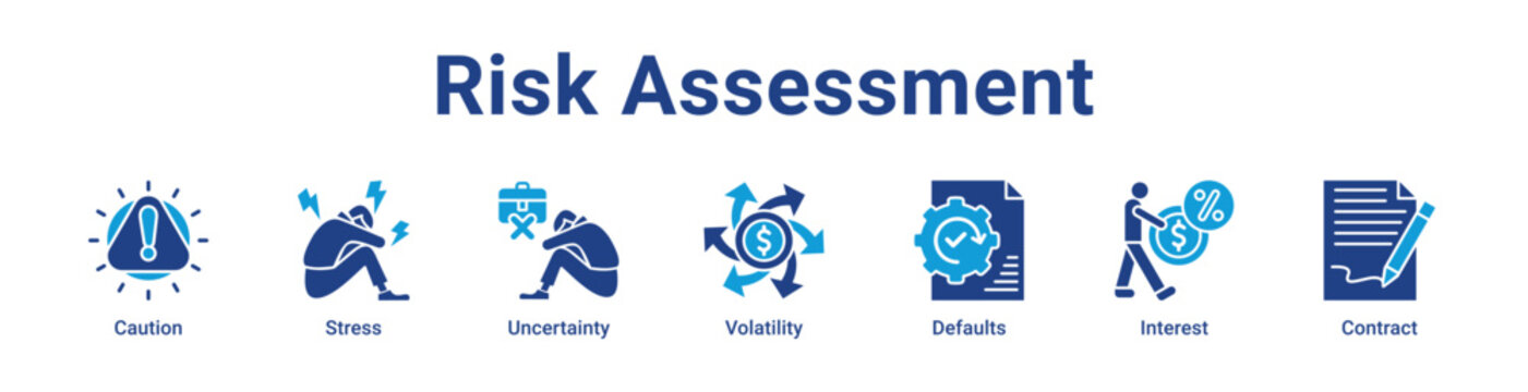 -Risk Assessment Icon Banner and Collection