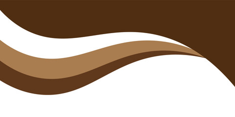 Fototapeta premium A modern and minimalist abstract background featuring smooth, flowing wave shapes in multiple shades of brown, from deep espresso to warm tan.