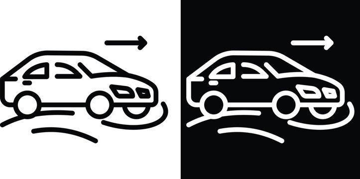 motion Two-tone version in black and white background