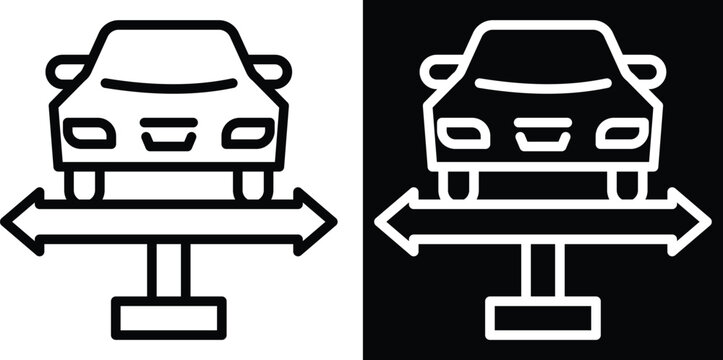 stability Two-tone version in black and white background