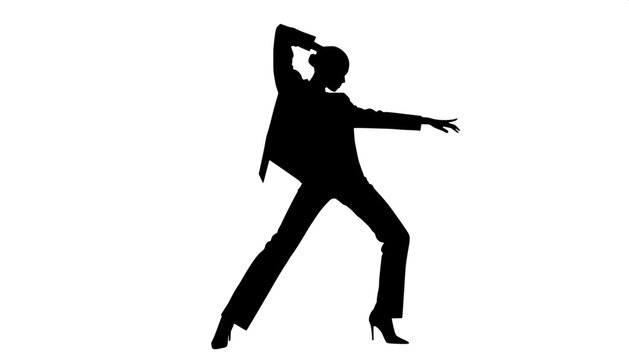 Dramatic Partner Dance Pose Vector